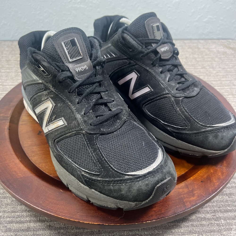 New Balance 990v5 Running Shoes Mens Sneaker M990BK5 Made in USA Black Silver